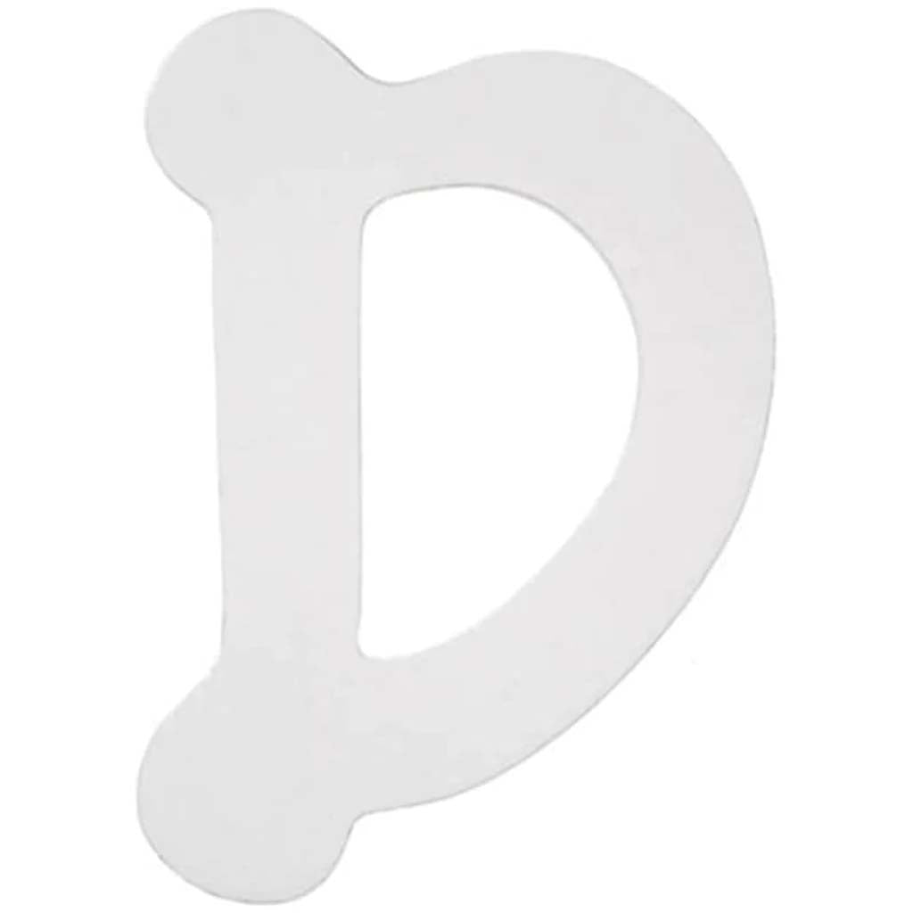 White Wood Dot To Dot Font Letter 5in