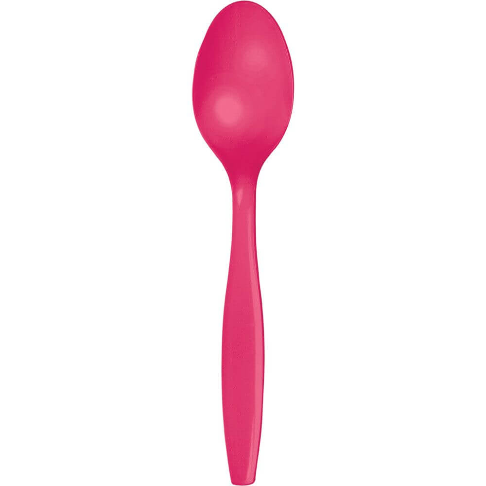 Premuim Cutlery Spoon 24ct, Hot Magenta 