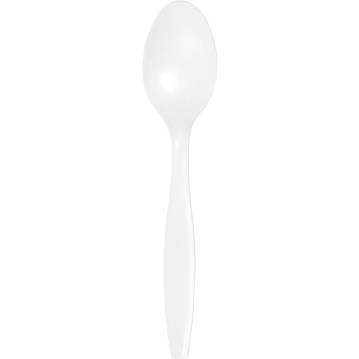 White Premium Plastic Spoons 24ct 