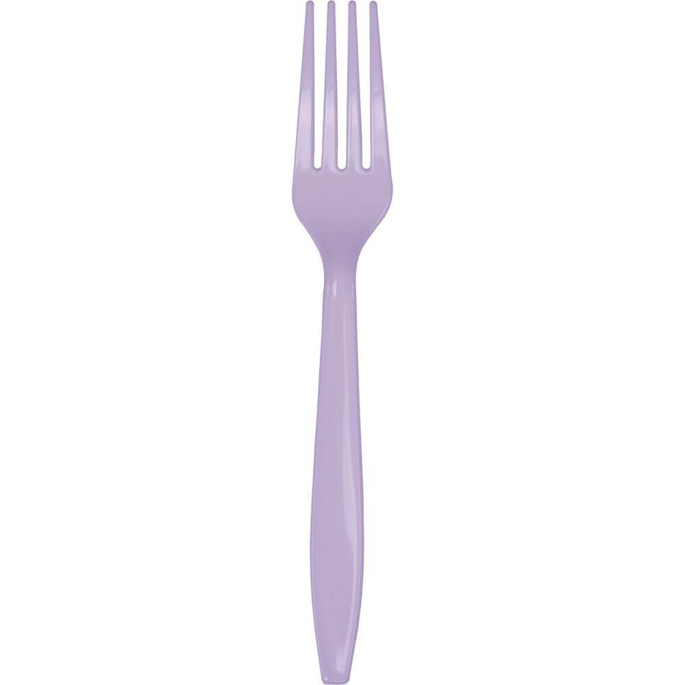 Premium Plastic Cutlery Fork 24ct, Luscious Lavender 