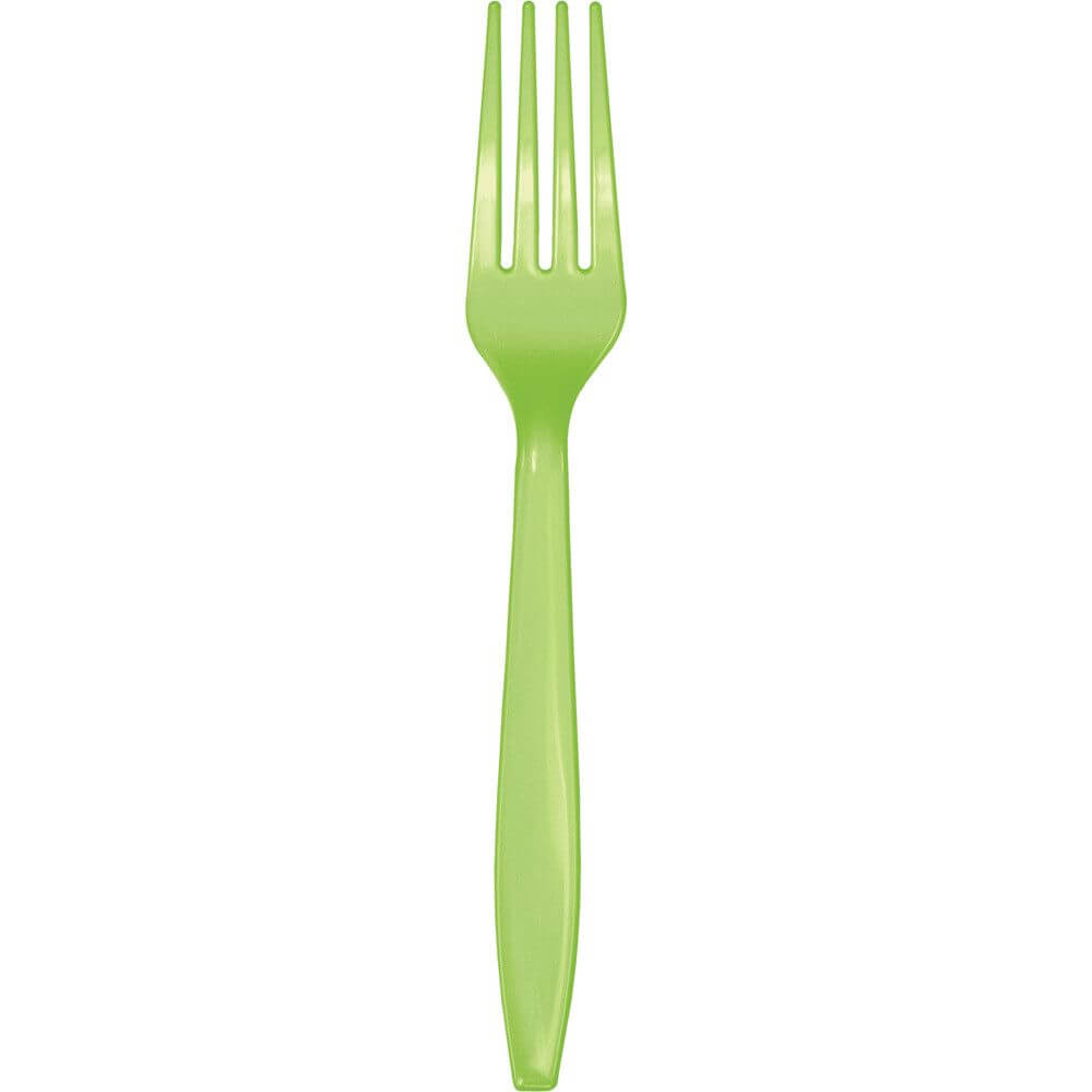 Fresh Lime Premium Cutlery Plastic Fork 24ct, 