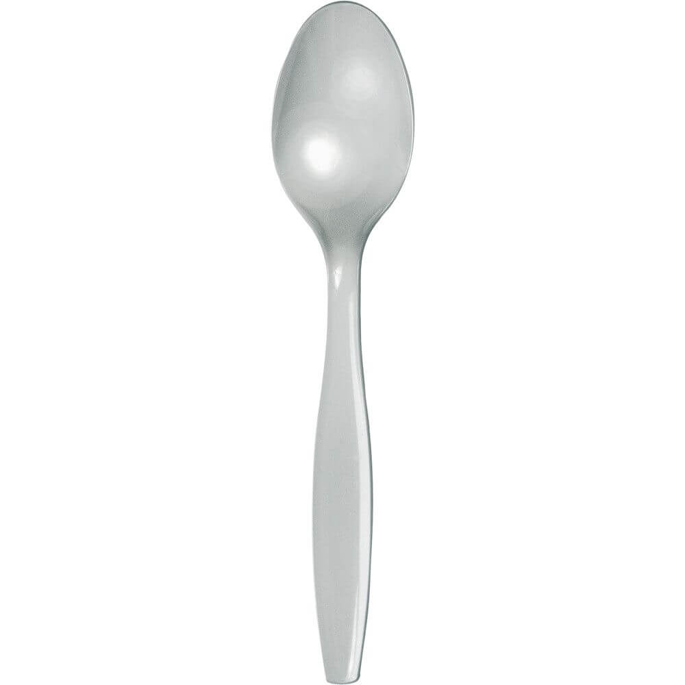 Premium Plastic Spoons 24ct, Silver 