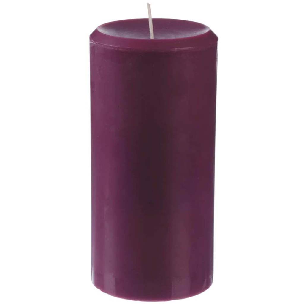 CANDLE PILLAR LILAC PURPLE 