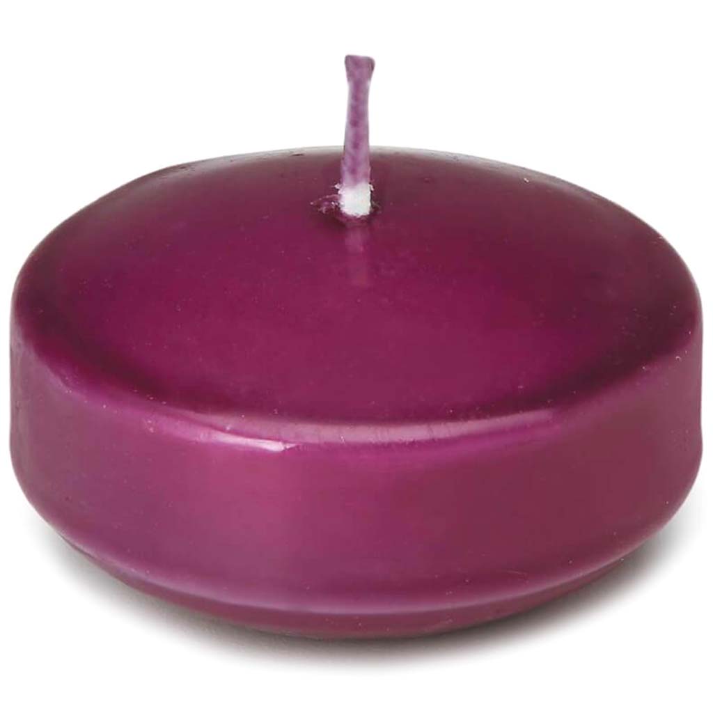 CANDLE FLOATING DISK PURPLE 