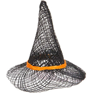 Sinamay Witch Hat With Orange Band