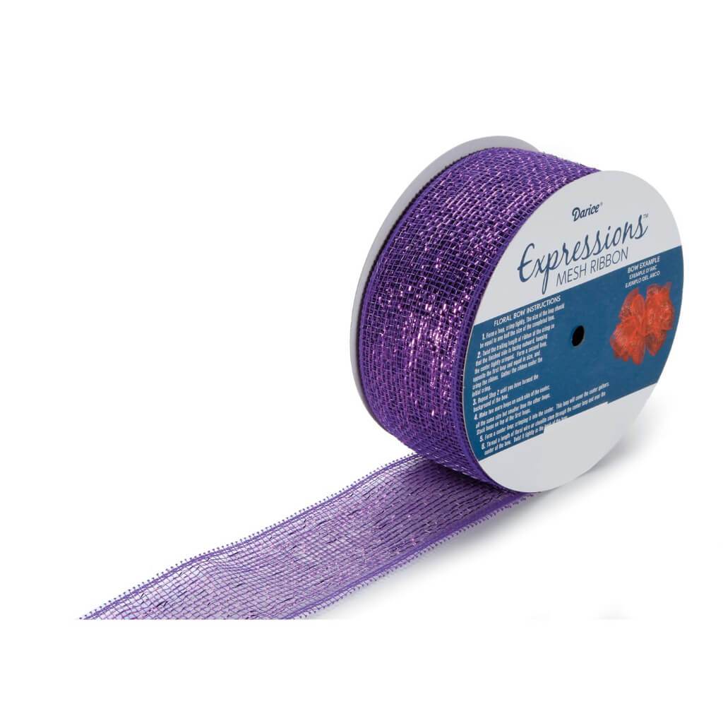 MESH RIBBON PURPLE 25YD 