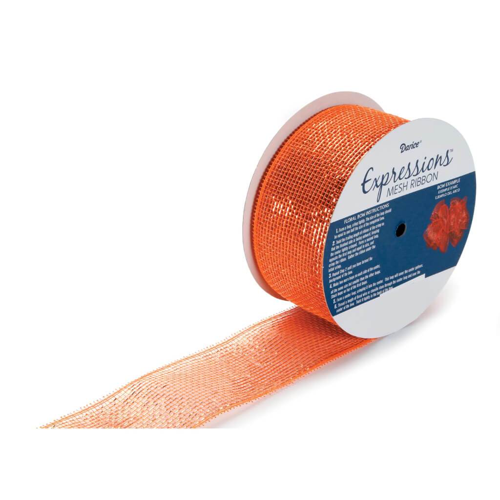 MESH RIBBON ORANGE 25YD 