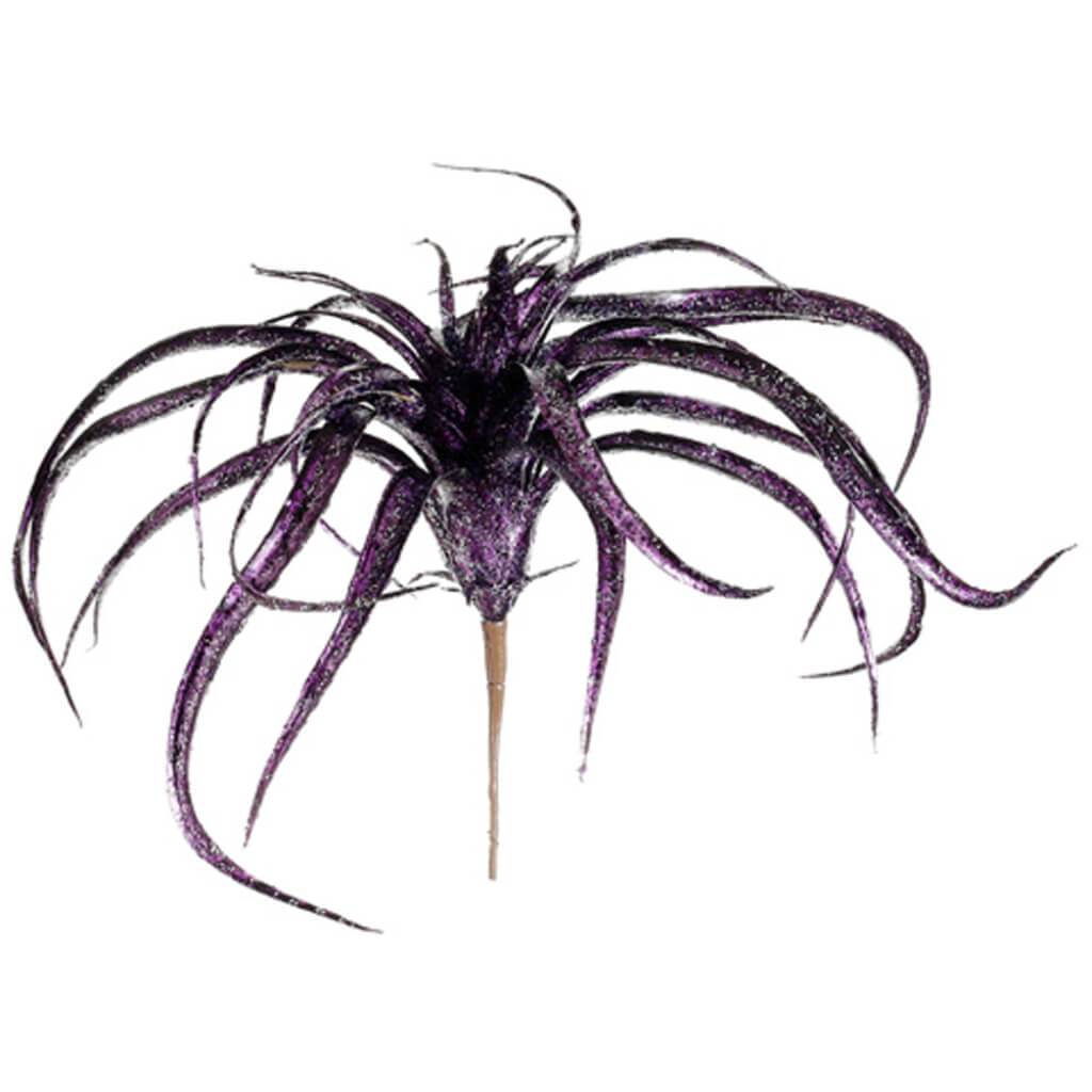 Glittered Tillandsia Pick Purple 