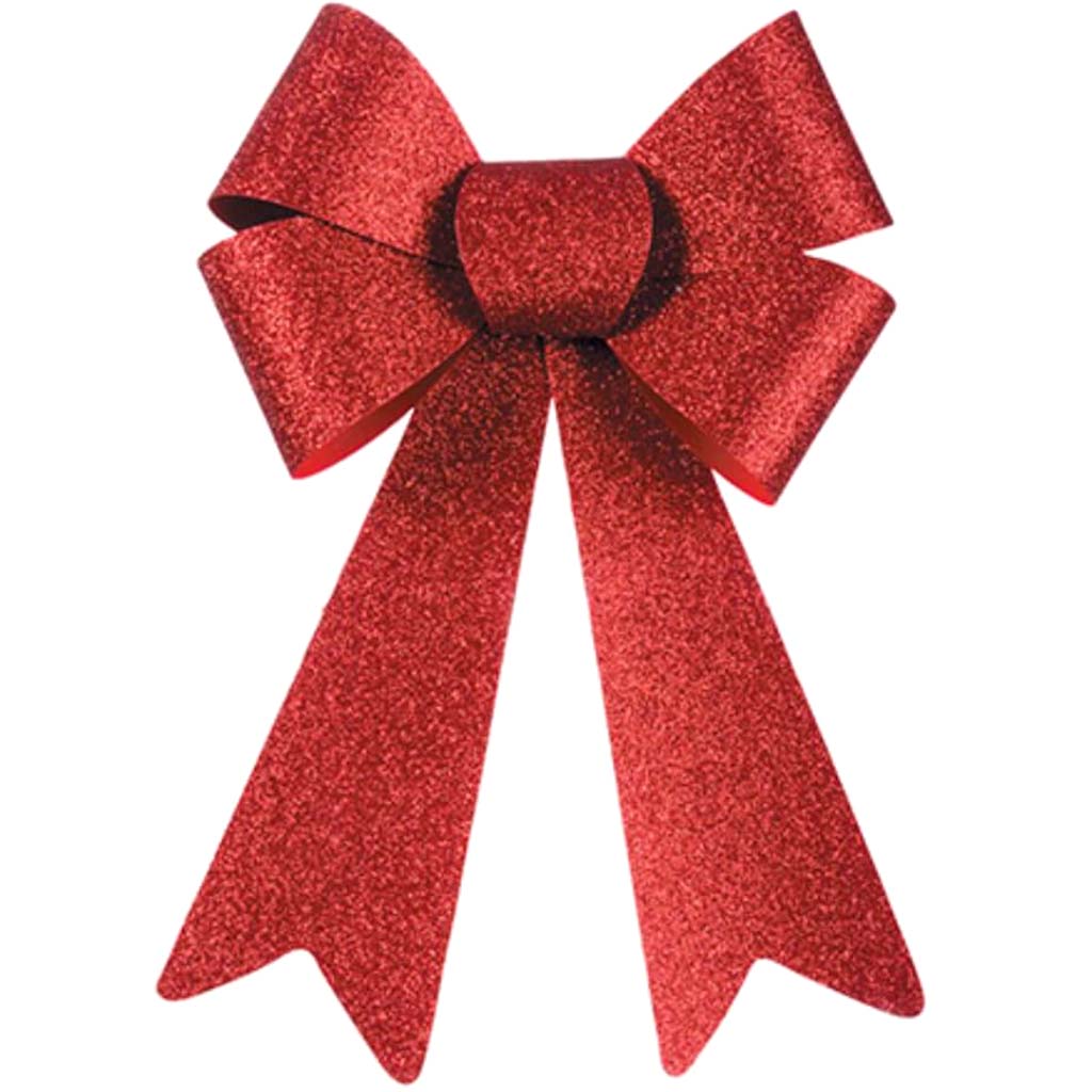 Red Glitter Bow 6 x 10 inches 