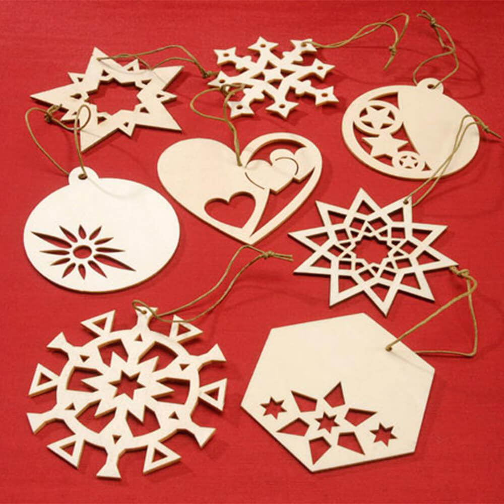 Christmas Laser Wood Cut Out Ornament 