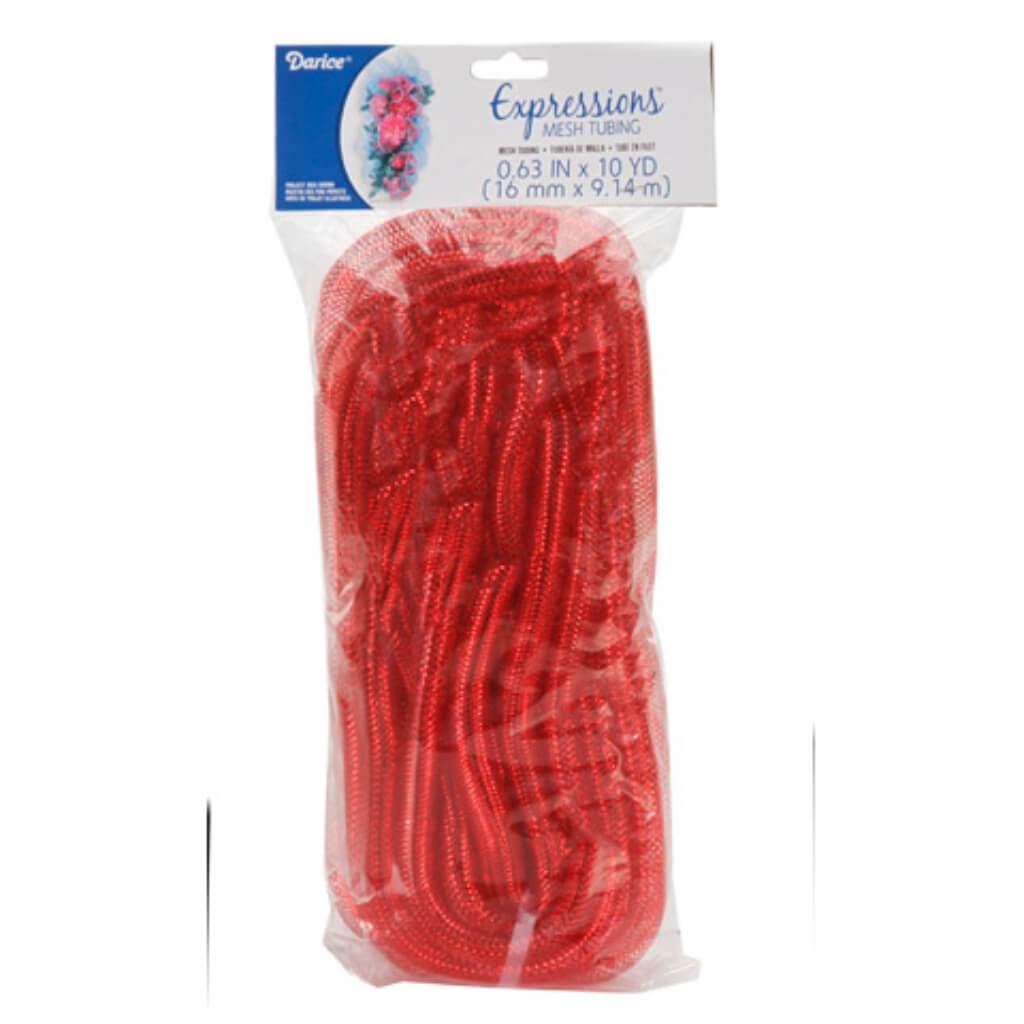 MESH TUBING RED 10YD 