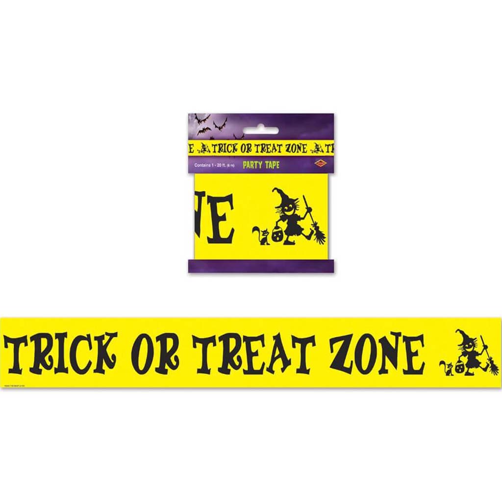 Trick Or Treat Zone Witch Party Tape 6m 