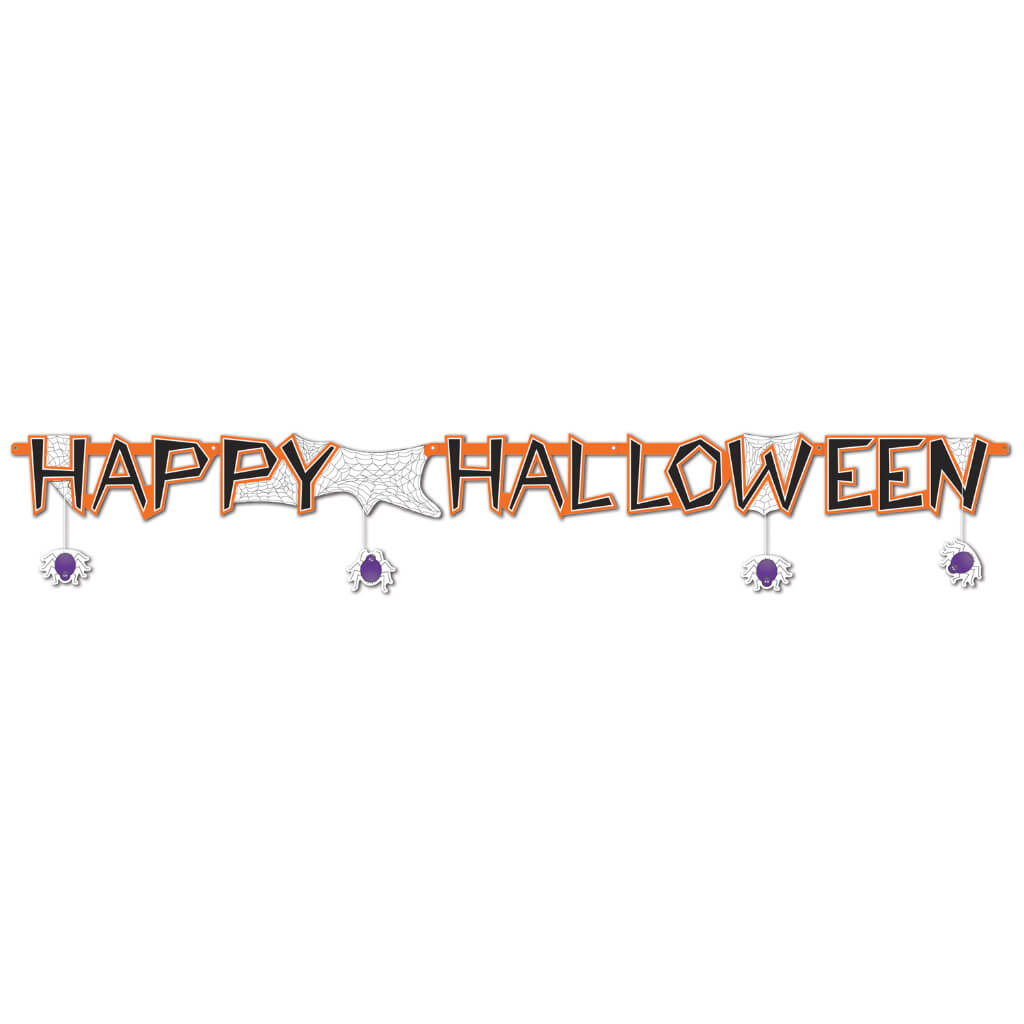 Happy Halloween Streamer 10in x 6in 