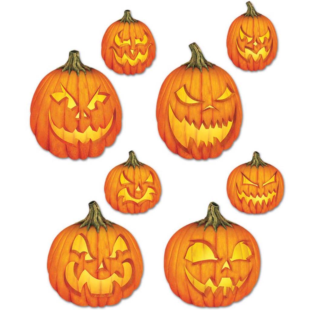 Pumpkin Party Supplies Jack-O-Lantern Cutouts 