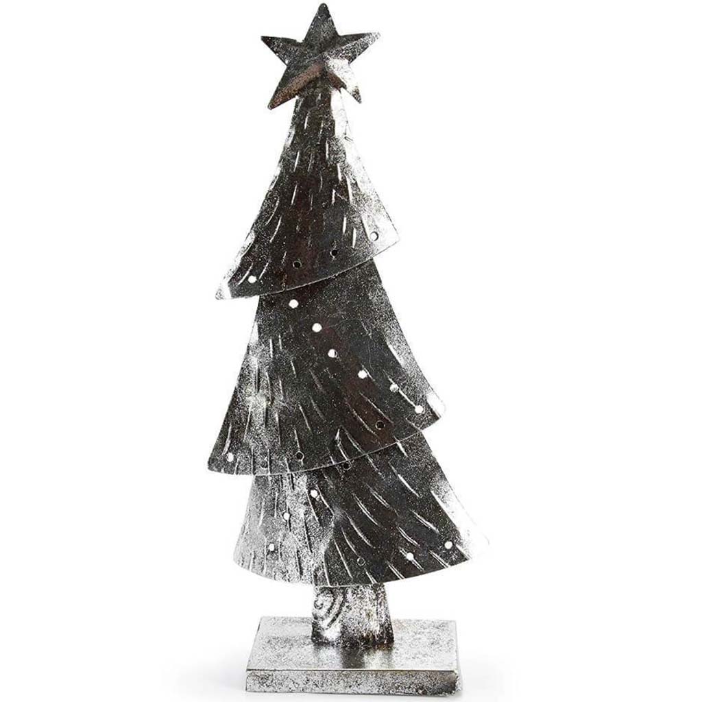 Metal Christmas Tree Table Decor 17.5 Inches 