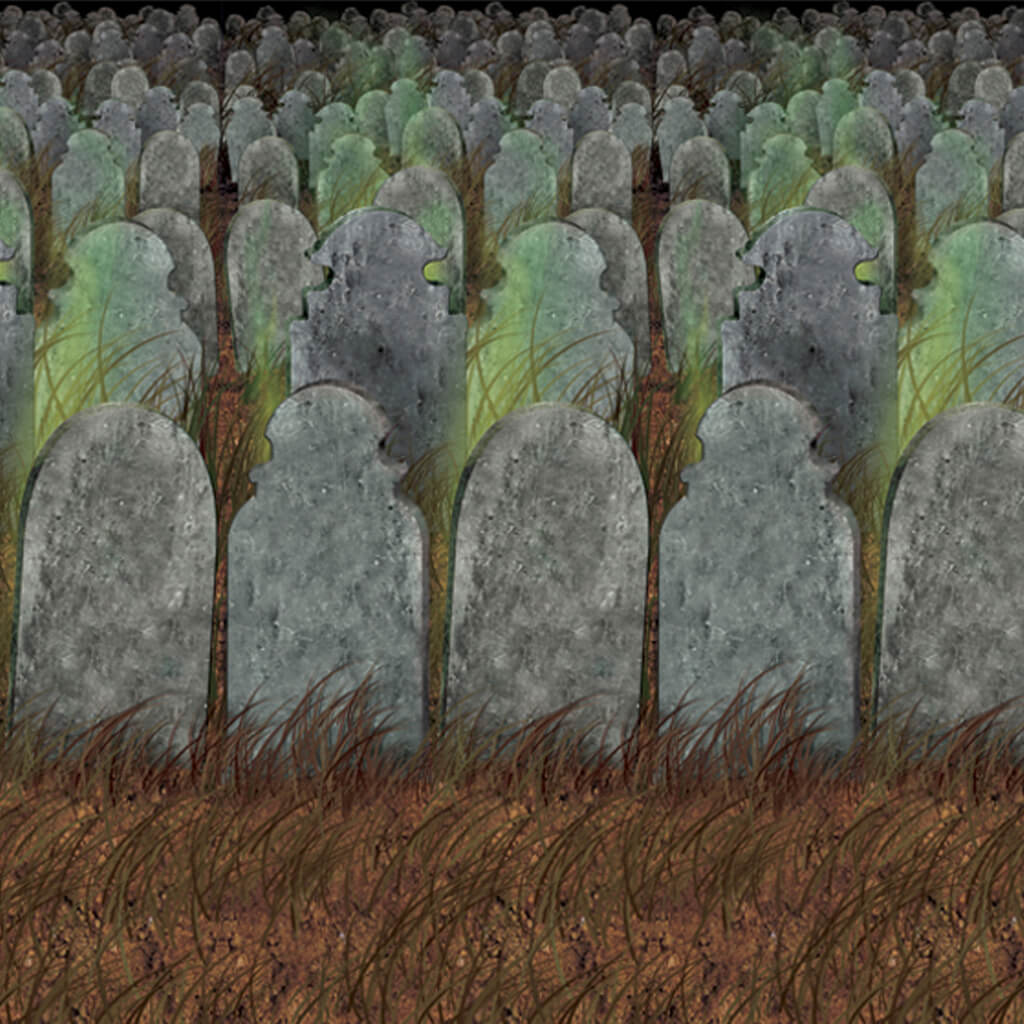 Insta-Theme Graveyard Backdrop 4ft x 30ft 