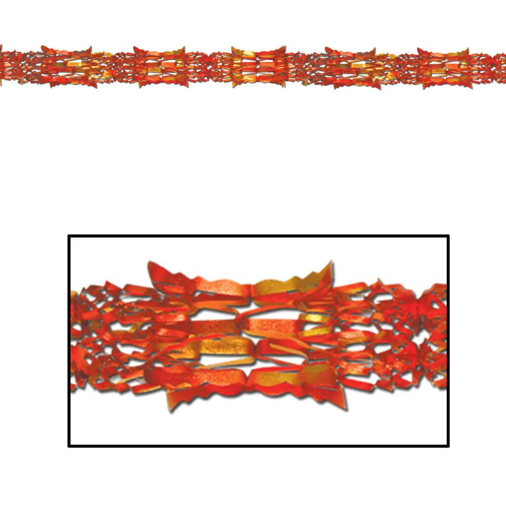 Metallic Deluxe Garland Gold/Orange/Red 