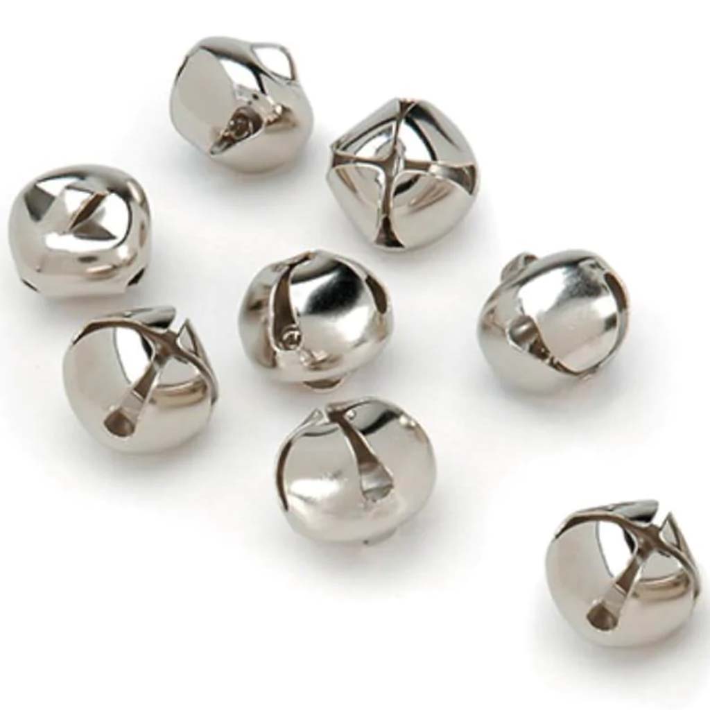 Jingle Bells Silver 1/2 inch 48 pieces 