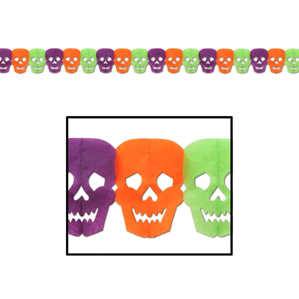 Garland Skull Orange/Green/Purple 