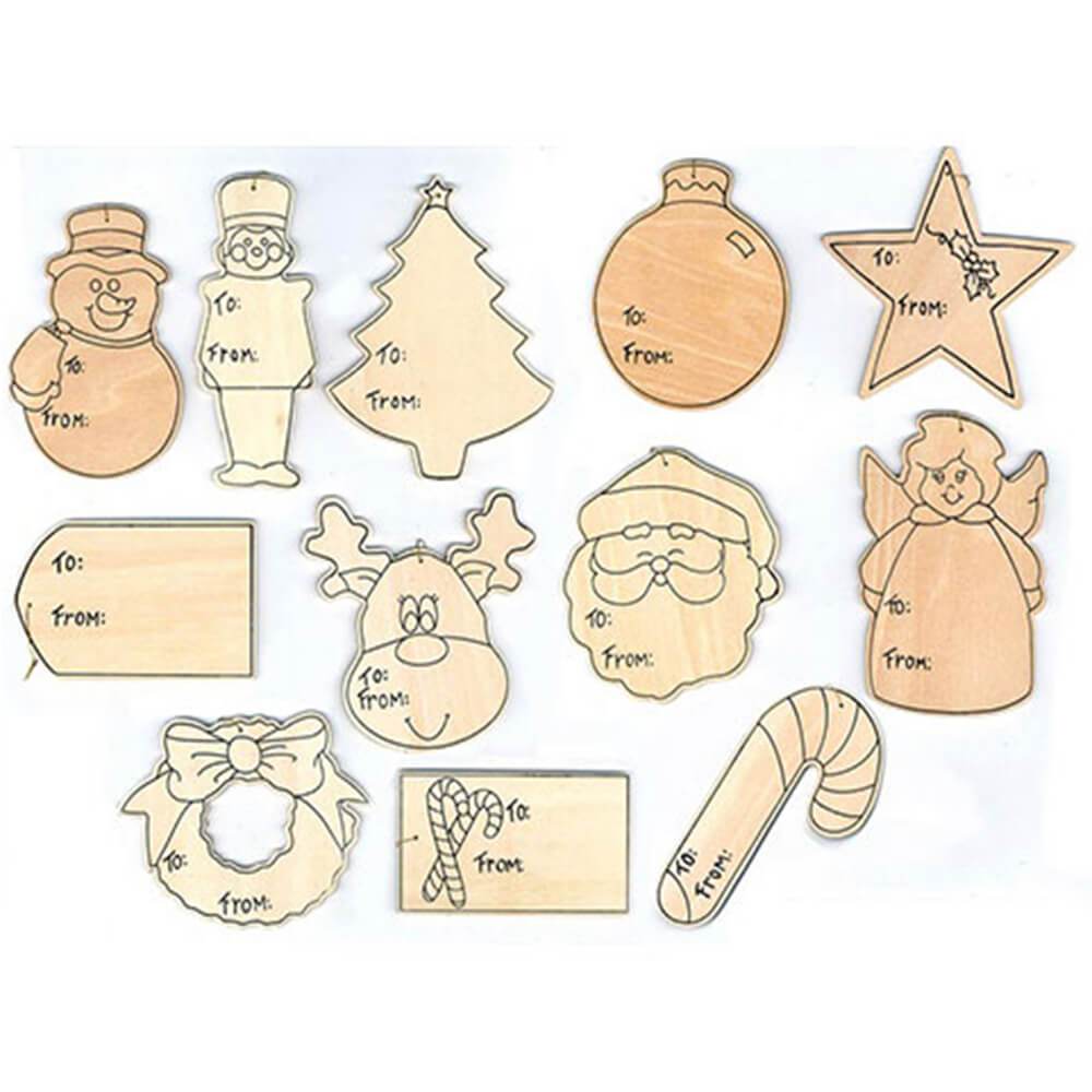 Wood Gift Tags 4 inches 