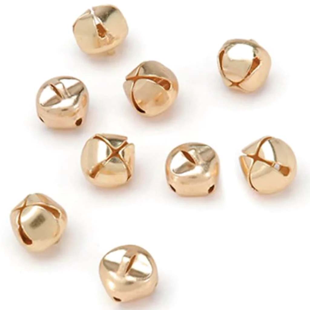 Jingle Bells Gold 3/8 inch 72 pieces 