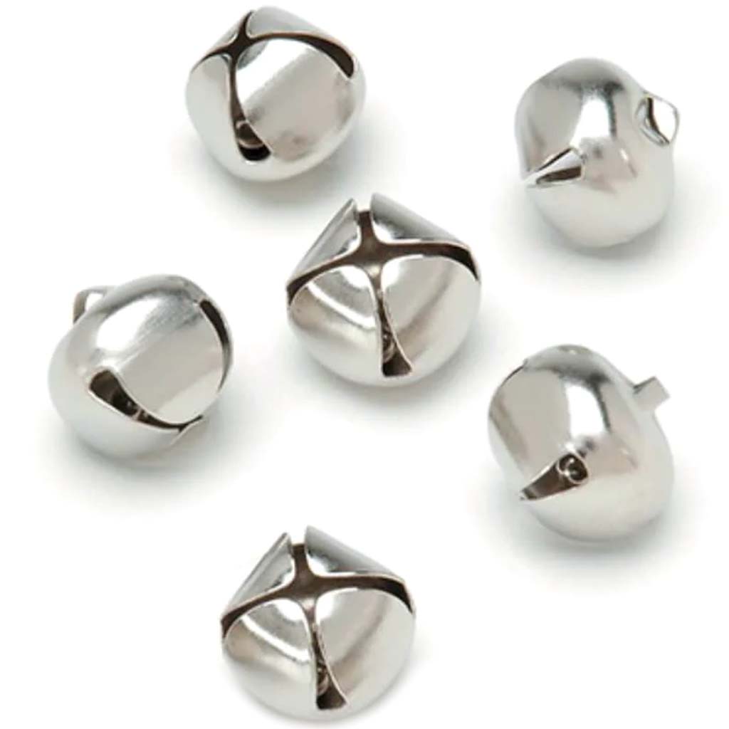 Jingle Bells Silver 3/4 inch 30 pieces 