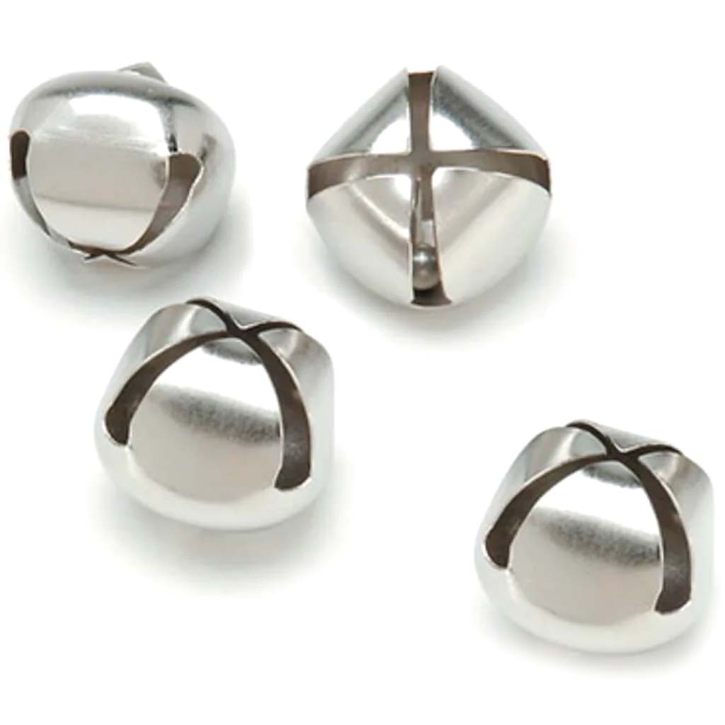 Jingle Bells Silver 1 inch 18 pieces 