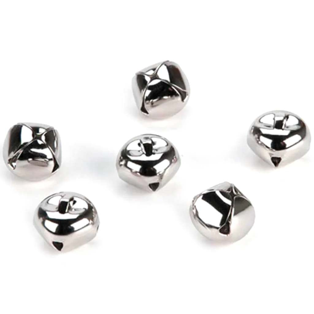 Jingle Bells Silver 3/8 inch 72 pieces 