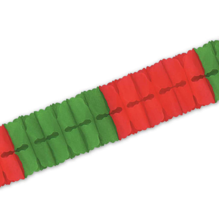 Leaf Garland Red & Green 
