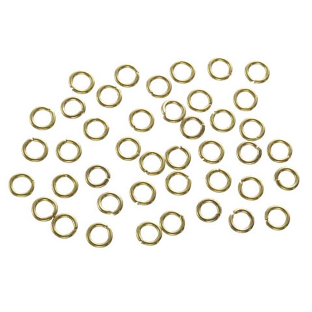 Jump Rings Gold Plated Brass 4mm 288 pieces 