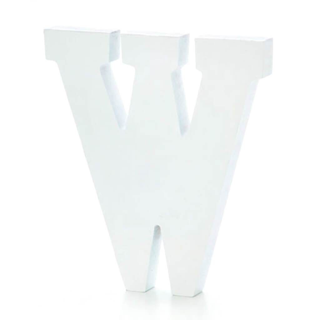 Classic Font White Wood 6in Letter