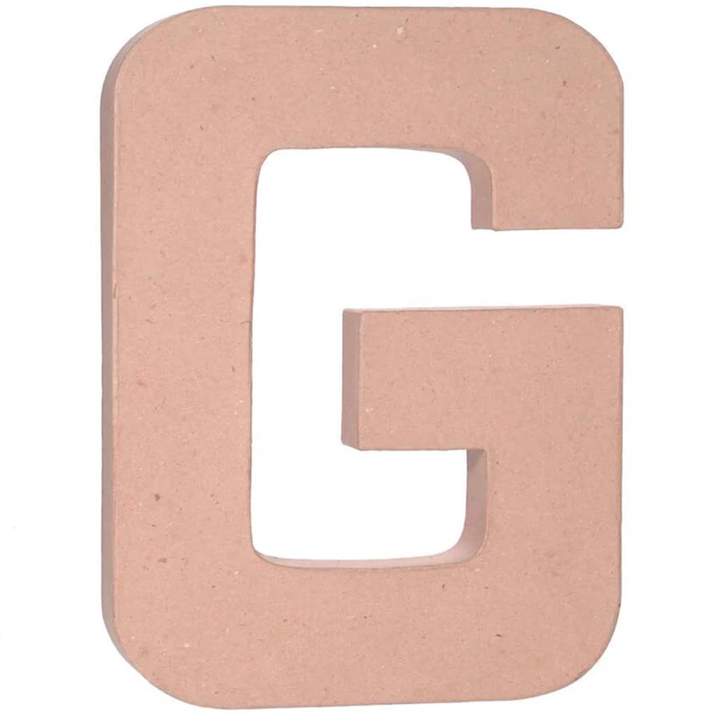 PAPER MACHE LETTER G 12X1.5IN 