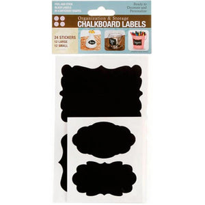 Peel and Stick Chalkboard Labels Assorted Shapes 