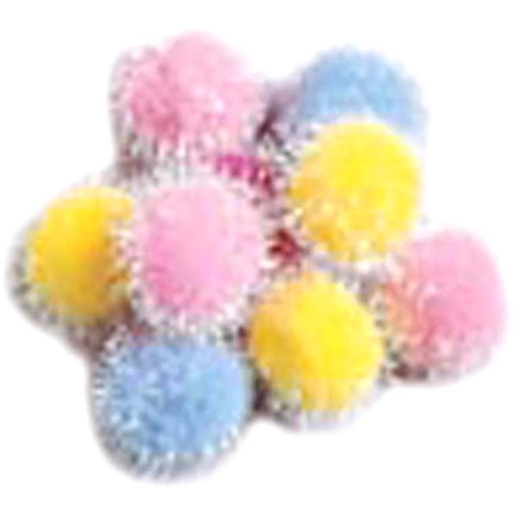 Tinsel Pom-Poms Iridescent Spring 0.5 inch 72 pieces 