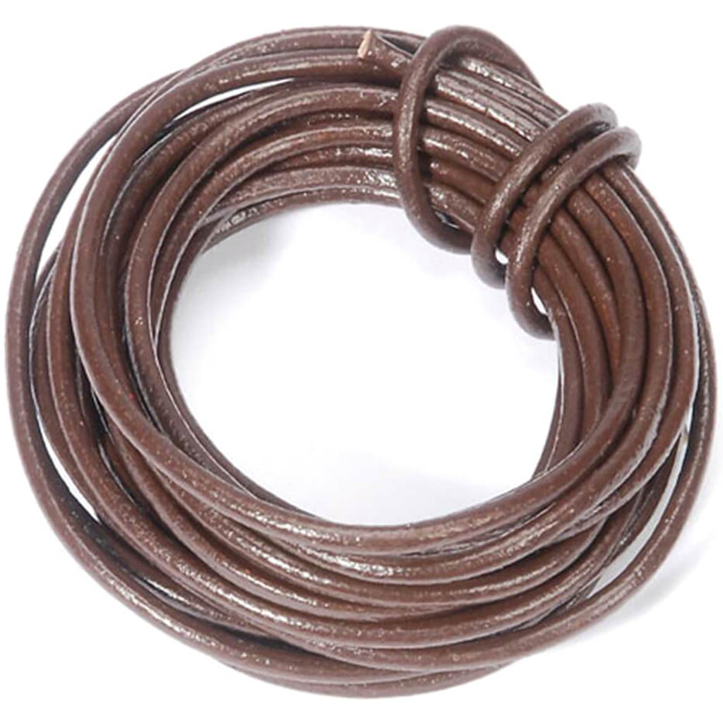 2mm Genya Imitation Leather Cord Brown 3 yards 