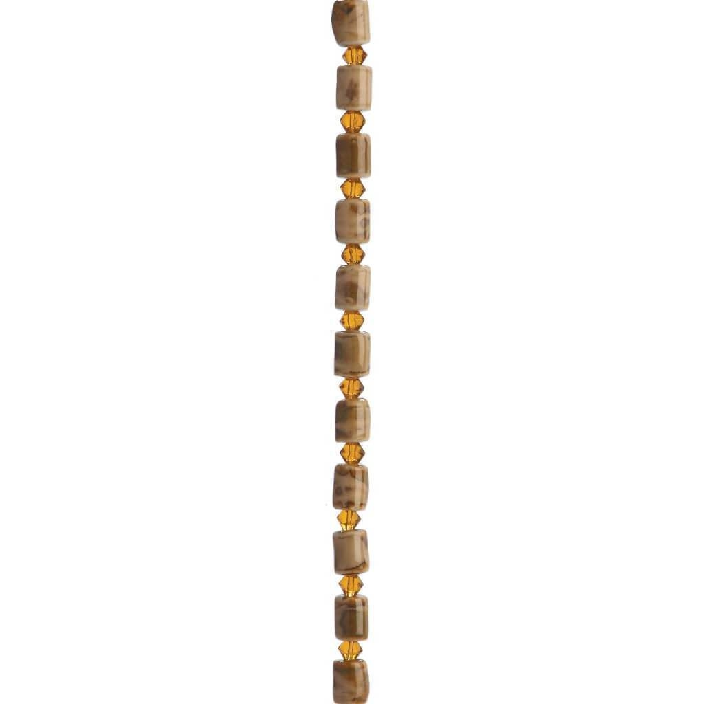 BEADS CERAMIC STR TAN 