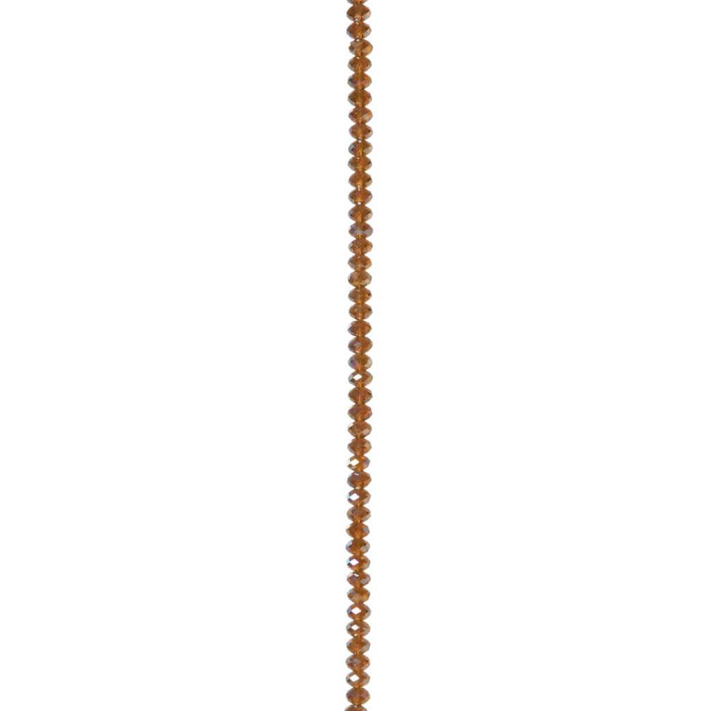 CRYSTAL BEAD STRAND RONDELLE TOPAZ 4X6MM 7IN 