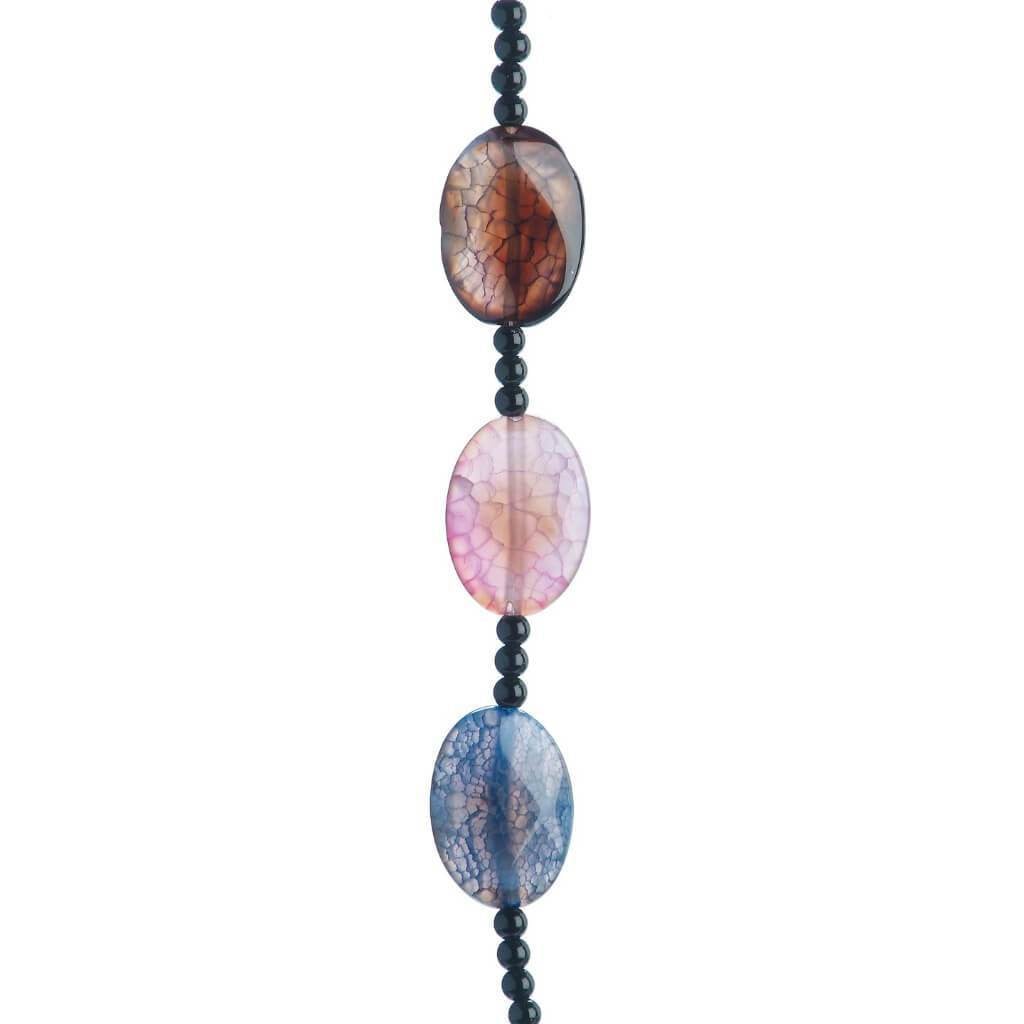 BEAD STRAND AGATE MULTICOLOR 30MM 