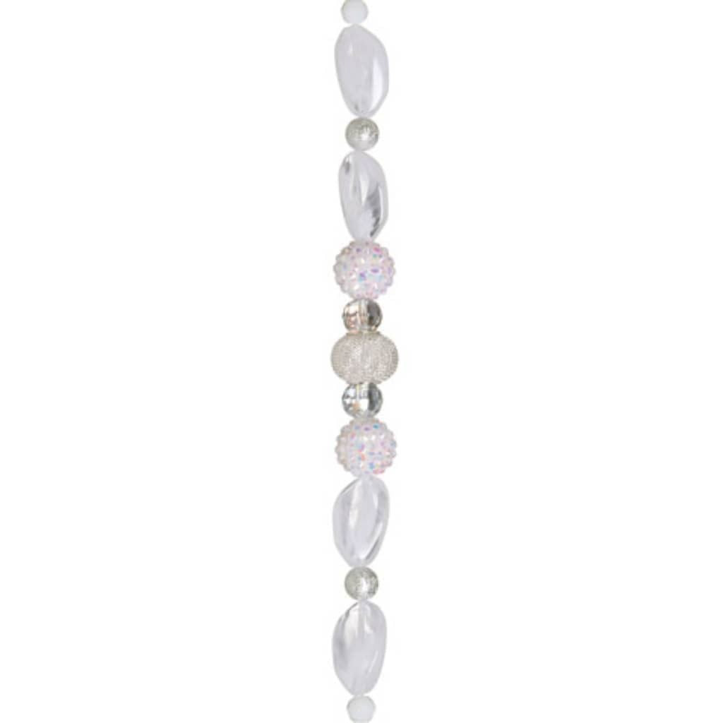 BEADS BOHO STRAND WHT SILVER 