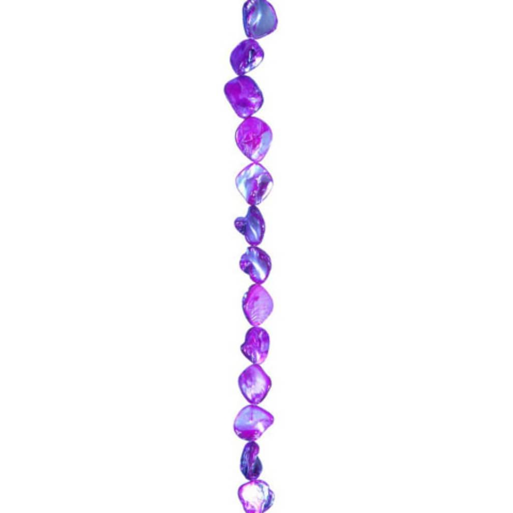 BEAD SHELL STR PURPLE CHUNK 15MM 