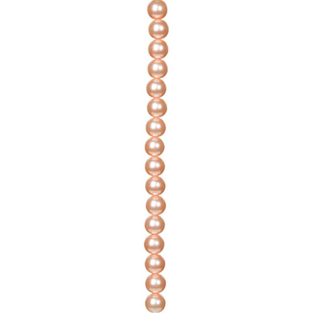 Glass Pearl Bead Strand Pink 12mm Round Pearls 