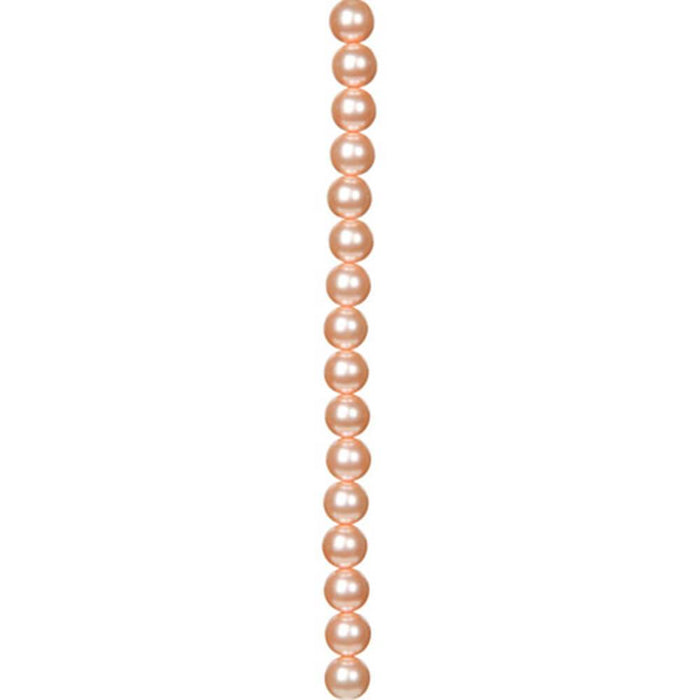 Glass Pearl Bead Strand Pink 12mm Round Pearls 