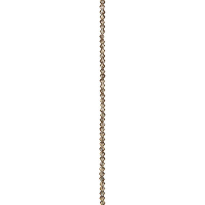 VENEZIA CRYSTAL BEAD STRAND BICONE BLACK DIA AB 7IN 