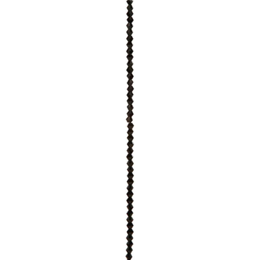 Venezia Crystal Bead Strand 4mm Jet Black Bicone Beads 