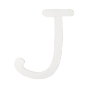 Brush Font White Wood Letter 9in