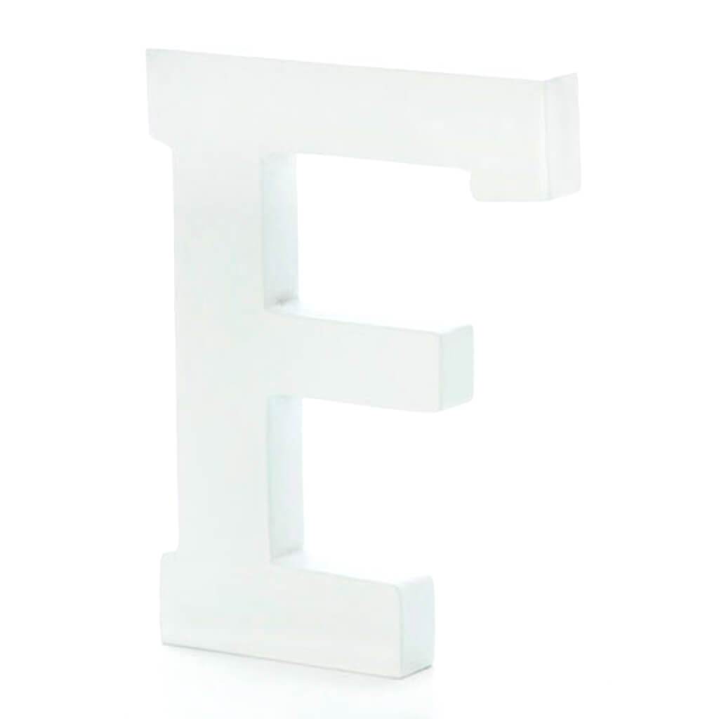 Classic Font White Wood 6in Letter