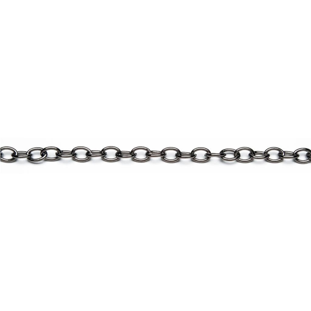 4MM LARGE LOOP CABLE CHAIN HEMATITE 48IN 