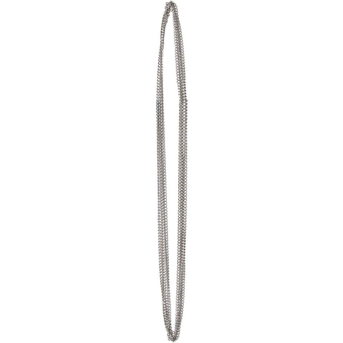 2MM SMALL LOOP CABLE CHAIN RHODIUM PLATED 72IN 