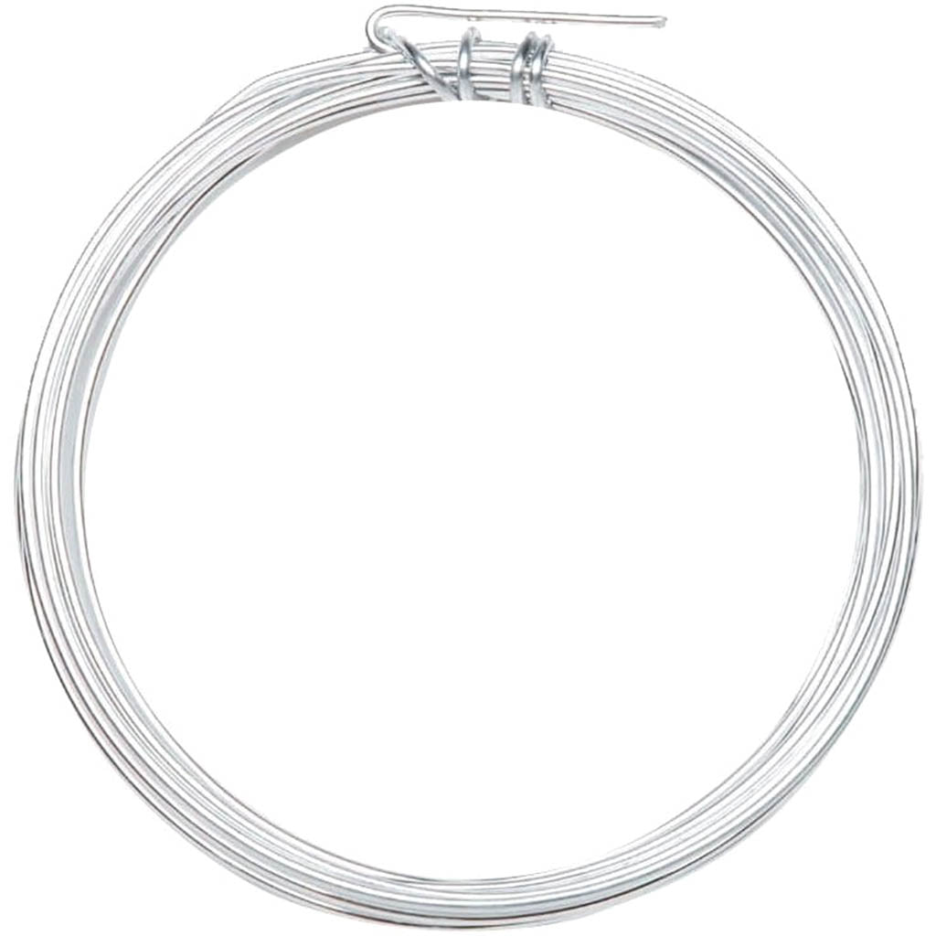 ALUMINUM JEWELRY WIRE SILVER 16GAUGE 3YD 