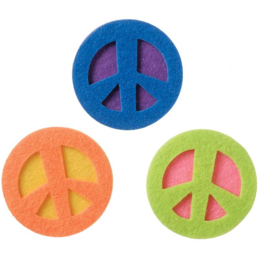 FELT STICKERS PEACE 